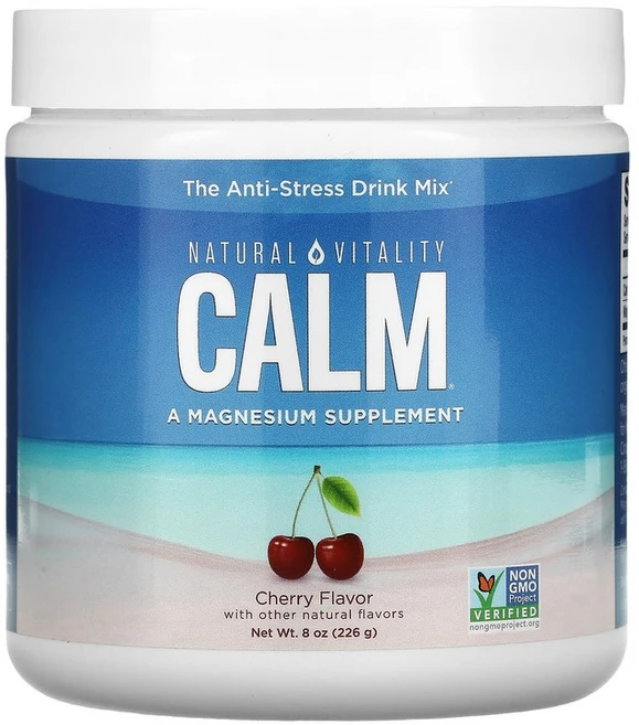 Natural Vitality 캄 디 안티스트레스 드링크 믹스 체리 226g 8oz, 1개 - 쿠팡