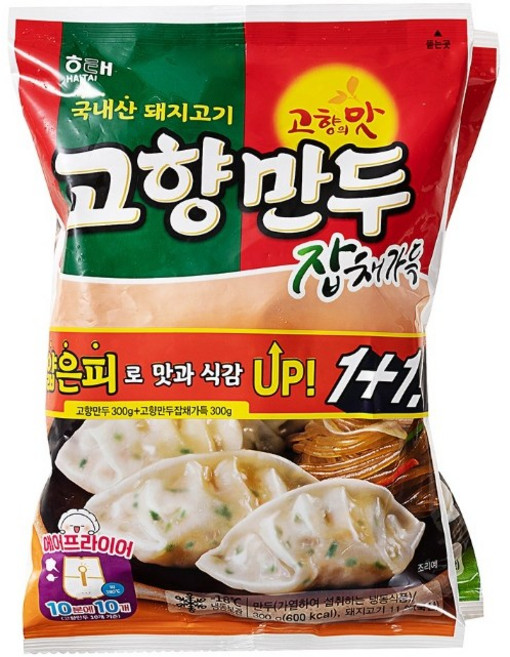 해태 고향만두 300g+잡채가득 300g, 600g, 1개
