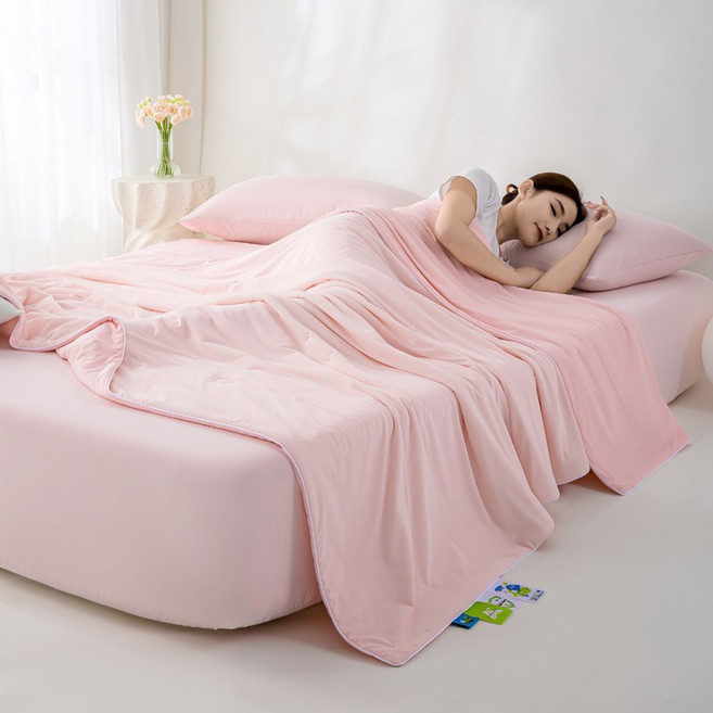 YOUPAN 여름용 시원한 냉감이불 차렵이불세트 이불+베개커버2P+침대커버