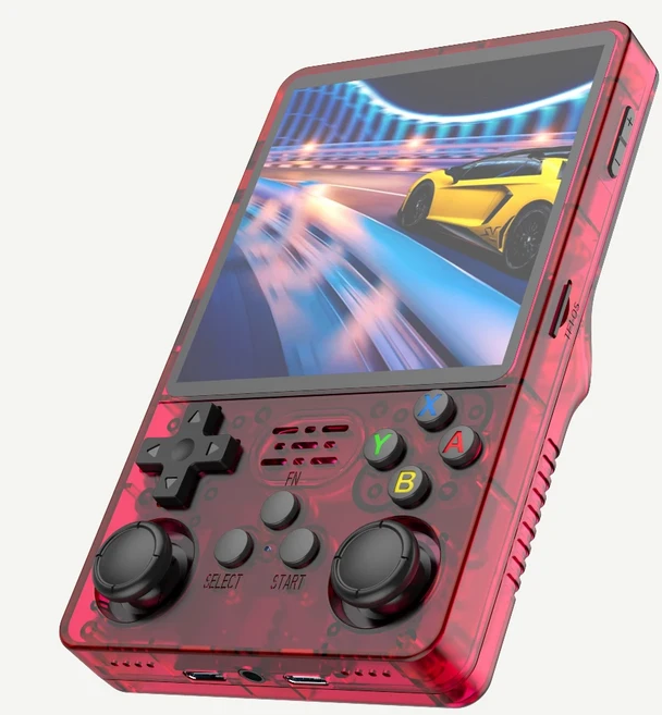 BOYHOM R36PLUS 오픈 소스 시스템 레트로 게임 휴대용 포켓 콘솔 4 인치 IPS 디스플레이 720*720 내장 WiFi, 01 64G, 04 R36S PLUS Red