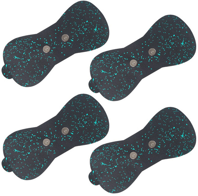 Gaayou 저주파 마사지기 겔패드 리필 젤패드 4개 교체용, 블랙, DP-8