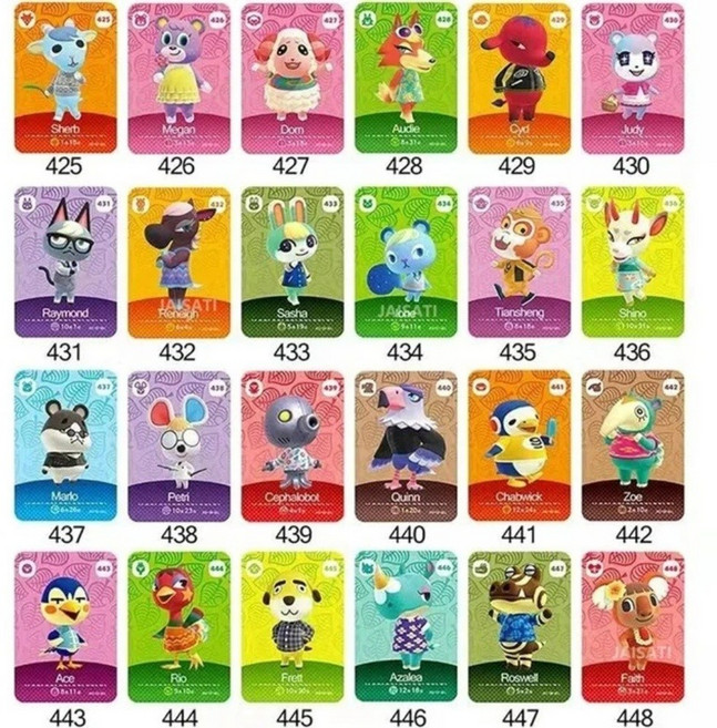 최신 파이어 엠블럼 아미보 카드 태그 NFC NS 스위치, 1개, 425-448 미니 24장