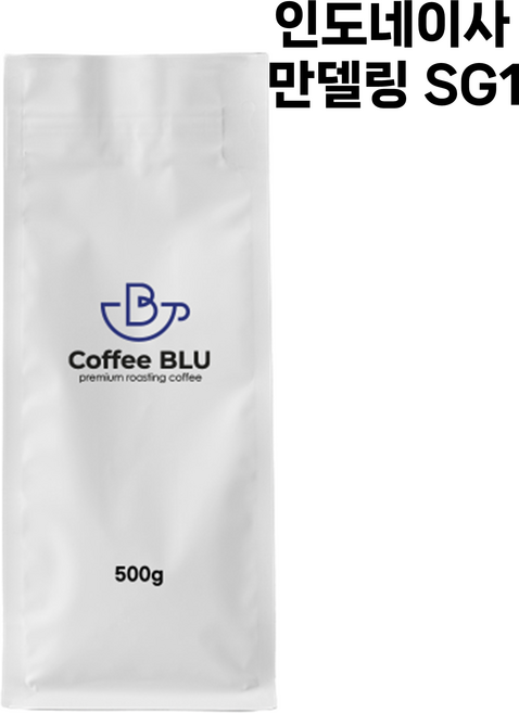 커피블루 커피블루-인도네시아만델링SG1 500g, 1개, 중간분쇄