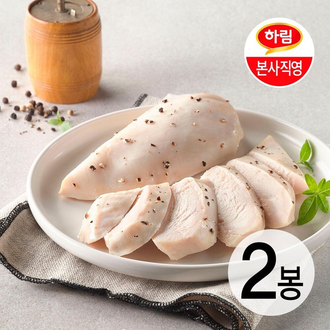 하림이닭 저염닭가슴살 블랙페퍼 100g 2팩, 2개