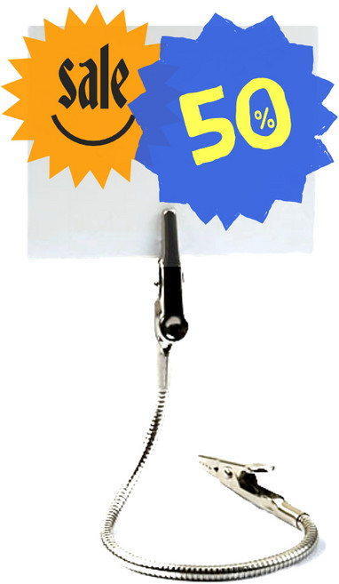 쇼클립 POP꽂이 가격표 클립 네임택 자바라 광고판 집게손 홍보물 거치대 양쪽집게 가격표시 스프링 홀더 행거집게 POP집게 관절집게 가격표꽂이 집게 피오피 쇼카드 홍보 전시대, 1개