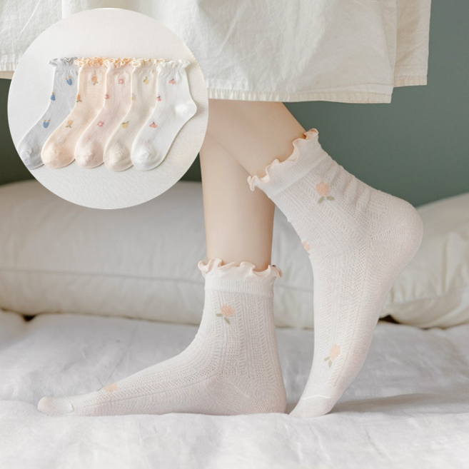 맘포레 무압박 임산부 산후조리원 여성 양말 5켤레 세트