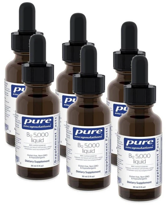 퓨어인캡슐레이션 비타민B12 5 000 액상 드롭스 Pure Encapsulations Vitamin B12, 6개, 30ml - 쿠팡