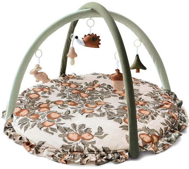 Baby Play Gym Mat Infant Activity Center with 5 Sensory Toys 0–18 Months Developmental Tummy Time, Baby Play Gym Mat, Infant Acti