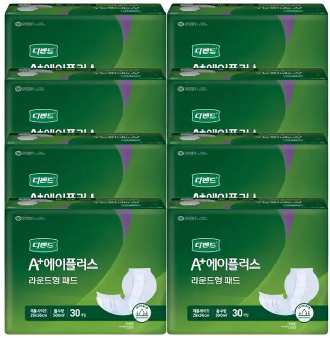 디펜드 A플러스 라운드형 30매 6P 시니어 속기저귀 성인용기저귀 시니어기저귀 노인용기저귀 요양원기저귀, 30개, 6개입