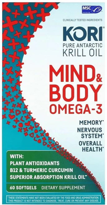 Kori 순수 남극 크릴 오일 마음과 몸 오메가3 소프트젤 60정 Kori (코리), 1개 - 쿠팡