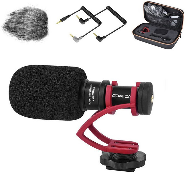 COMICA CVM-VM10II 비디오 마이크 R(적색) 외장 마이크 샷건 마이크 스마트폰용