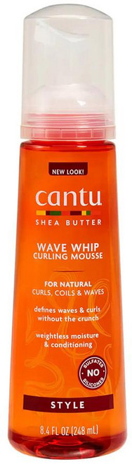 Cantu 칸투 시어 버터 포 내추럴 헤어 웨이브 휩 컬링 무스, 2개, 248ml