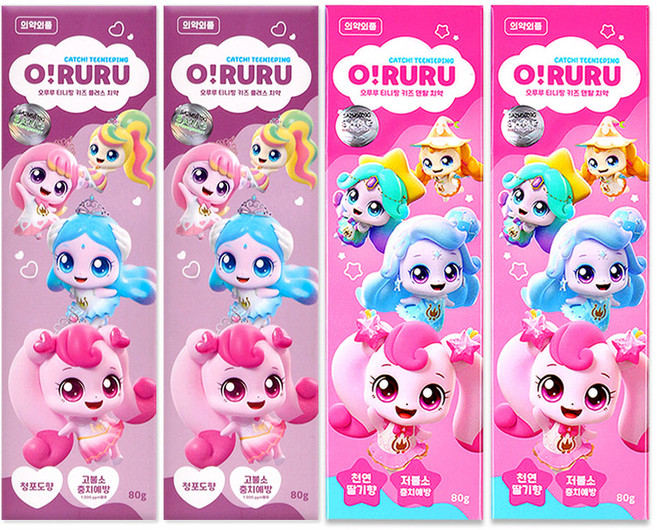 캐치티니핑 고불소치약 + 캐치티니핑 덴탈치약, 2세트, 2개입, 고불소차약+덴탈치약