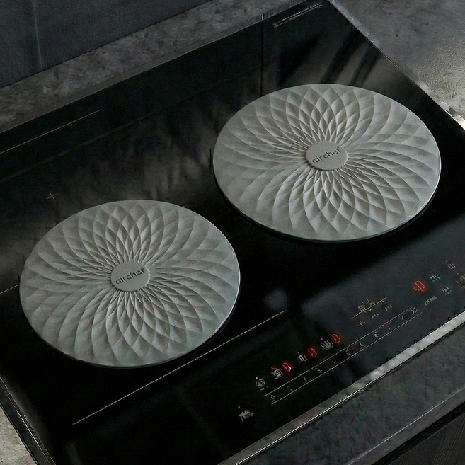 아마트 인덕션 보호 매트 실리콘 패드 커버, 2개, 그레이