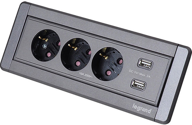 [본사정품] 르그랑 빌트인 마그네슘) 콘센트 3구+USB, 01.콘센트3구+USB_마그네슘, 1개