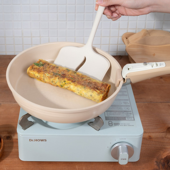 퓨어미즈키 실리콘 대왕 와이드 뒤집개, 1개, 아이보리