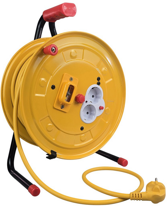 원스탑 4000W 고용량 누전차단형 전기릴선 작업 산업용 코드릴, 1개, 엘로우, 20m