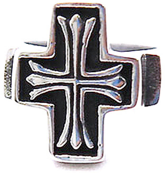 인디라벨 남자 여자 블랙 크로스 반지 써지컬스틸 남녀공용