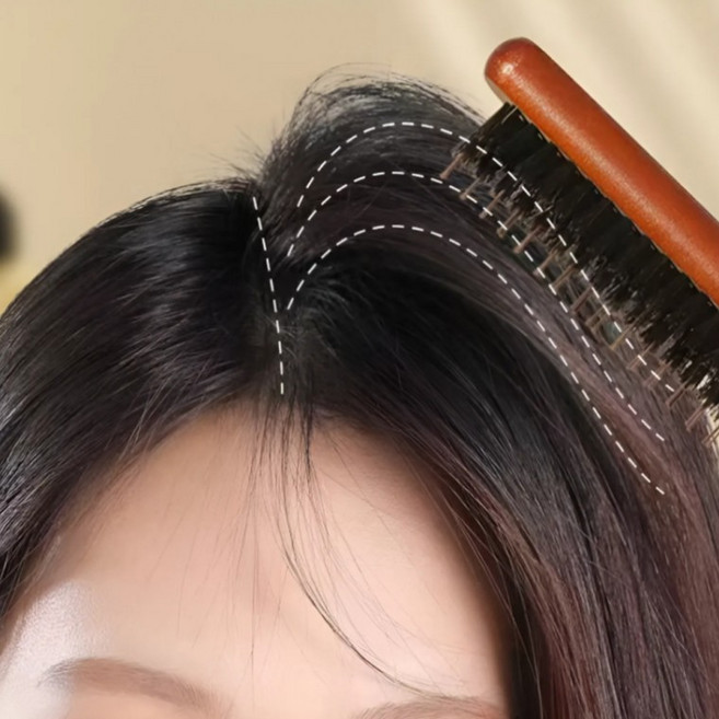 돈모 브러쉬 백콤 업스타일 잔머리 정리 슬릭번스타일 뿌리 티징 헤어 브러시, 1개