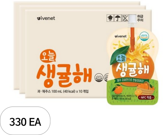 아이배냇 오늘 생귤해 100ml, 감귤맛, 330개