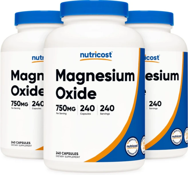 [8개월분] 뉴트리코스트 산화마그네슘 마그네슘 옥사이드 750mg 240캡슐 3개, 240회분 - 쿠팡