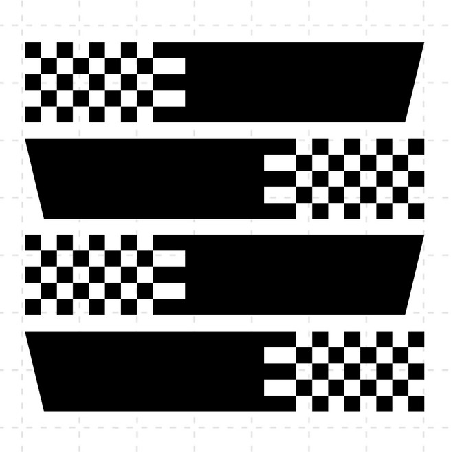 차량용 스크래치 상처밴드 좌우 세트 대형, 블랙, 2세트