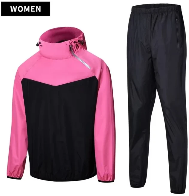 쿠쿠스토어 사우나 정장 남여 체육관 의류 세트 전신 땀이 운동복 복싱 훈련 러닝 피트니스 체중 감소 Trac, 02 XXL, 07 WOMEN981