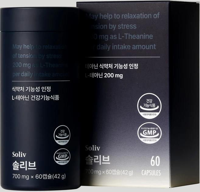 솔리브 뉴로컴플렉스 글리토닌 건강기능식품 글리신 테아닌 트립토판 라벤더추출물, 1박스, 60정 - 쿠팡