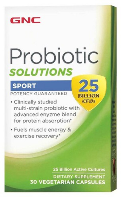 GNC 프로바이오틱 솔루션 스포츠 250억 CFU 30캡슐 식물성캡슐 Probiotic, 1개, 30정