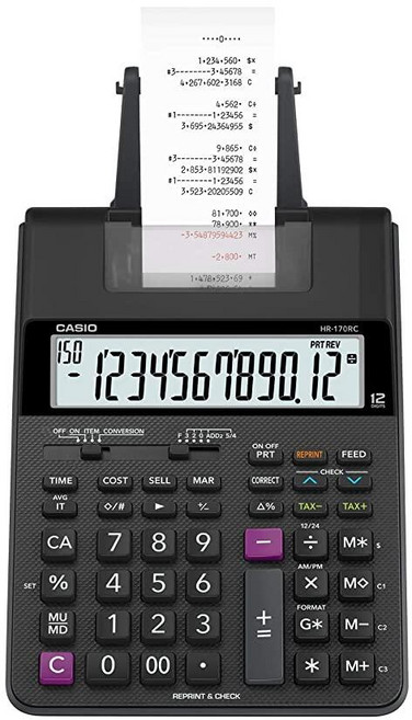 Casio 미니 데스크탑 프린팅 계산기 (HR-170RC 플러스), Casio 미니 데스크탑 프린팅 계산기 (HR-170R