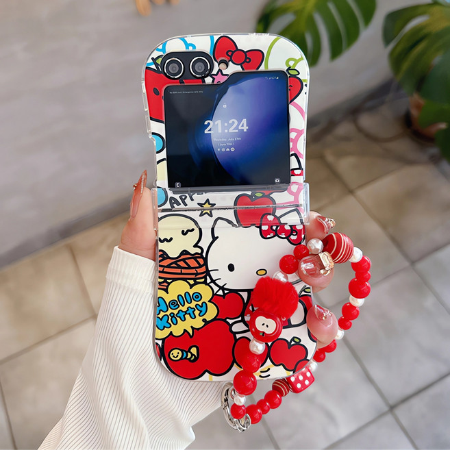 얌코 휴대폰 케이스 갤럭시 z플립4 z플립3 z플립5 z플립6 z플립7 힌지보호 레드KT