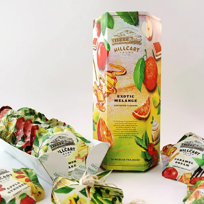 힐카트 테일즈 이그조틱 멜란지 허브티6종 세트 14 모슬린 티백 허브차 블랜딩차 무카페인 무설탕 히비스커스 루이보스, 1개, 14개입, 2.25g - 쿠팡