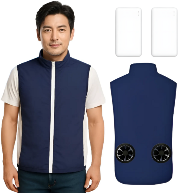 쿱제이 여름 작업복 선풍기조끼 조립 후 배송 배터리2개 포함