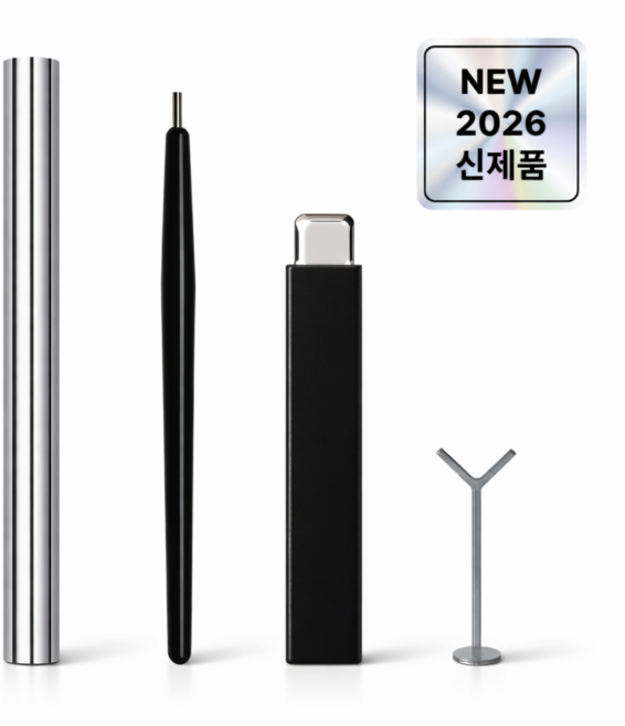 바로유즈 자석 네일아트 마그네틱 4종, 1세트, 실버