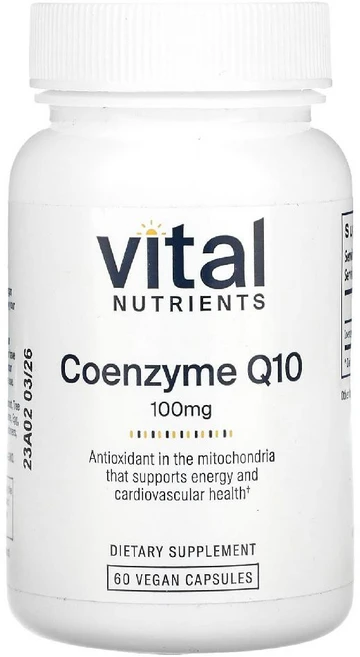 바이탈 뉴트리언트 코엔자임 Q10 유비퀴논 100mg 베지 캡슐 60정, 1개 - 쿠팡