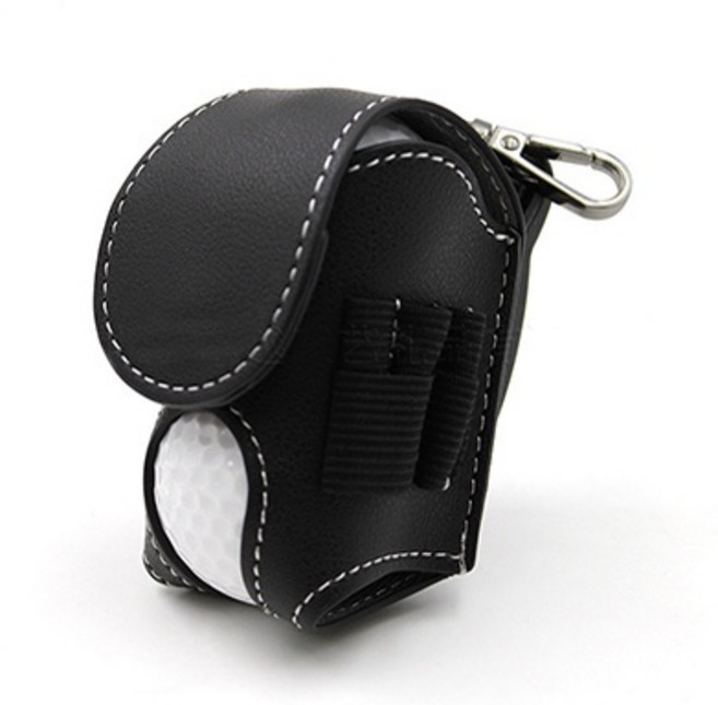 SSV高爾夫 迷你雙球包 PU高爾夫球包配件包, 黑色（不含配件）, 1個