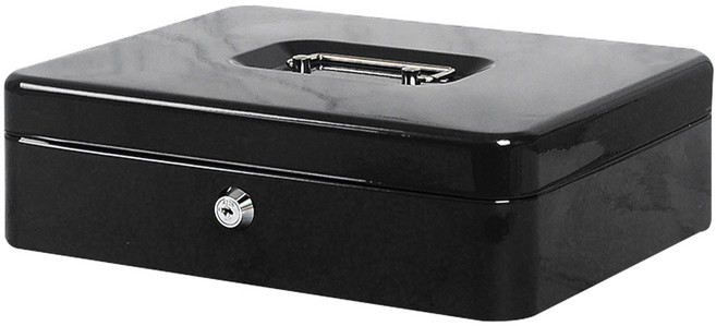 자물쇠 소형금고 미니돈통 수납함 캐쉬박스, 돈통(특대형)_블랙