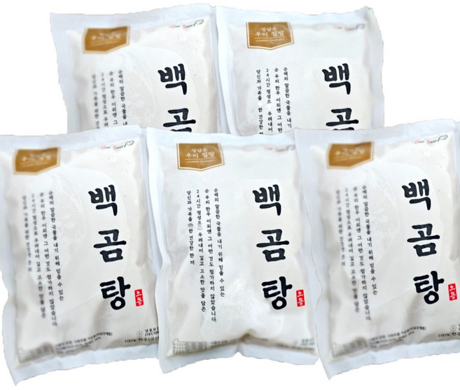 한우 백곰탕 사골 곰국, 5개, 400g
