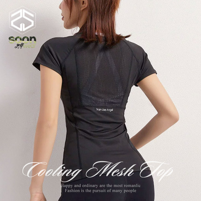 [순이야] C. 땀흡수 쿨링 메쉬 반팔티 피트니스 운동복