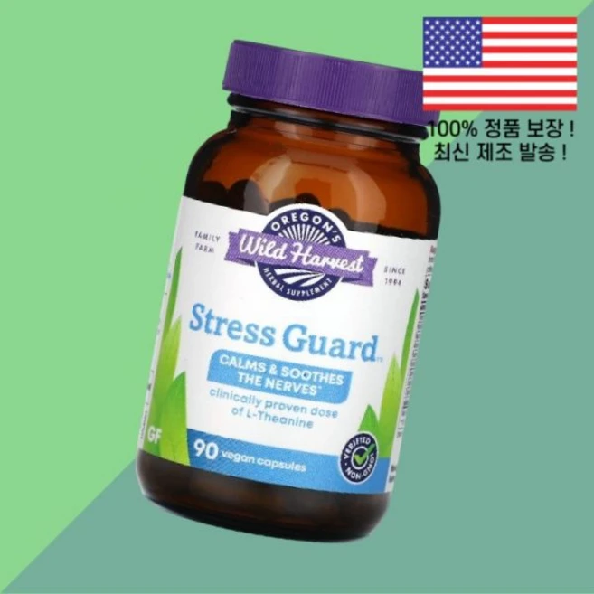 오레곤 와일드 하베스트 가드 식물성 베지캡슐 90캡슐 Oregon's Wild Harvest Stress Guard 90 Vegan Capsules, 1, 90정 - 쿠팡