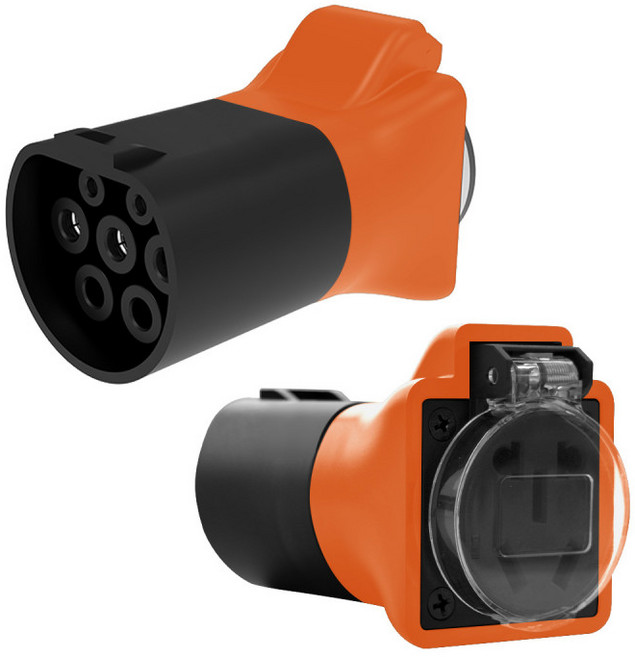 전기차충전기 5핀 젠더 완속 어댑터 아이오닉 소켓 현대 오렌지 7홀 교류 슬로우 충전기, 1개