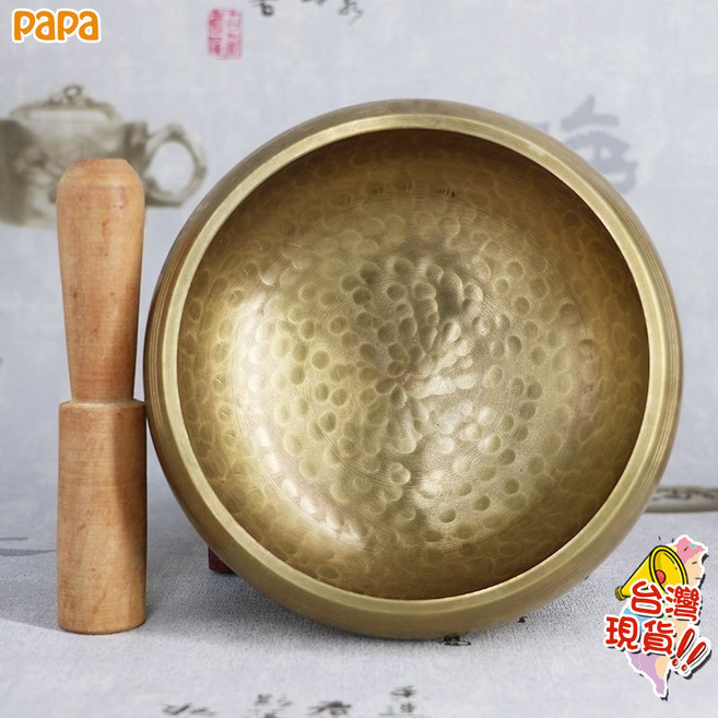 尼泊爾手工銅缽 佛音碗 頌缽 冥想療癒神器 附桃木棒, 1個, 8cm+桃木棒