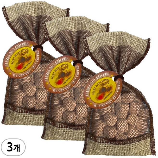 편백나무 커피 방향제 헤이즐넛 실내 차량용 탈취제, 18g, 3개, 커피향