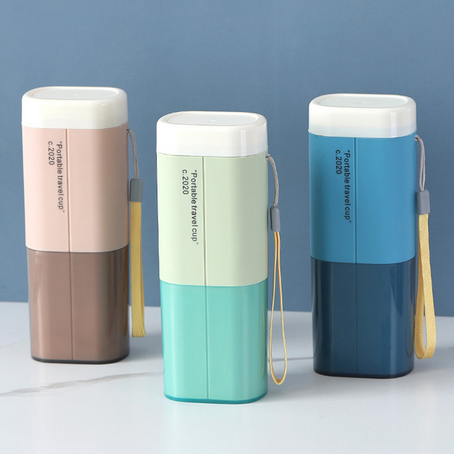 알럽홈 스퀘어 휴대용 칫솔케이스, 핑크, 1개