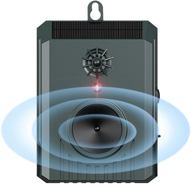 야생동물 퇴치기 강력 3in1 태양광 (정원/농작물/야외용) 새 멧돼지 들고양이 뱀 라쿤 쥐 등 동물 퇴치 가능, HT-7180(녹색)