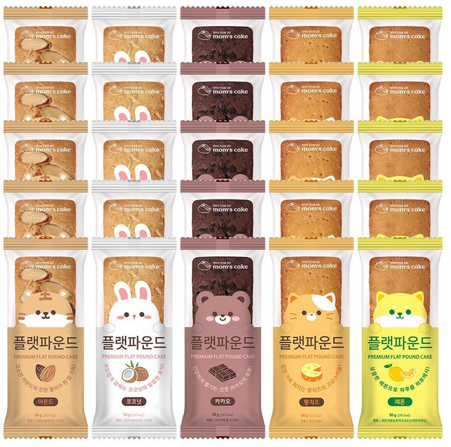 [맘스케이크] 플랫파운드 혼합세트, 25개, 50g