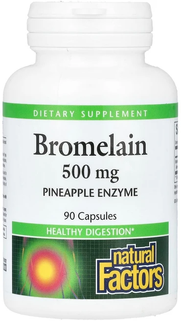 Natural Factors 브로멜라인 500 mg 캡슐 90정, 1 - 쿠팡