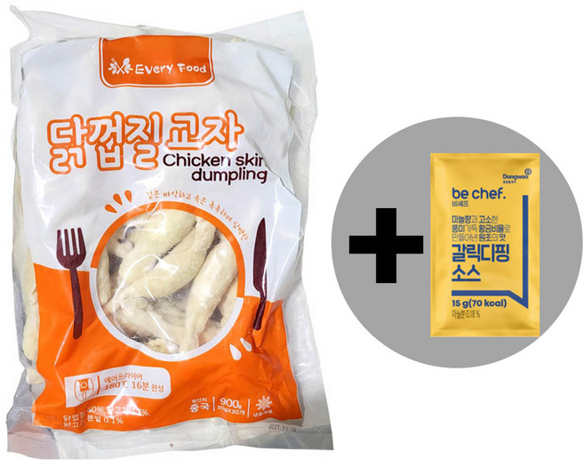 냉동 닭껍질 교자 900g 닭껍질 안주 닭껍질만두 고소미치킨, 1개