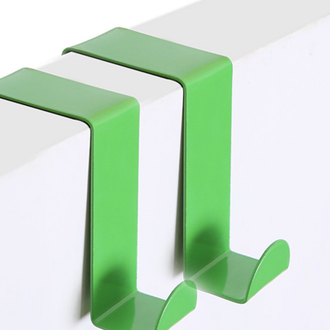 스틸 프레임 다용도 도어후크 2P 세트, 2개, 그린