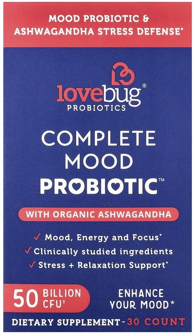 몸관리하세요 겨울입니다 LoveBug Probiotics 유기농 아슈와간다 Complete Mood Probiotic™ 캡슐 30정 특별관리진행, LoveBugProbiotics유기농아슈와간다Compl, 1개 - 쿠팡